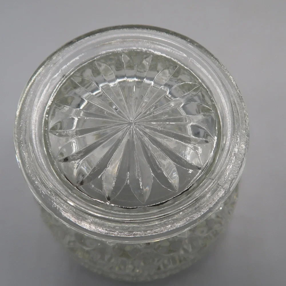 Vintage Wexford Cut Clear Glass Sugar Bowl 5